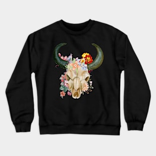 Skull and flowers Crewneck Sweatshirt